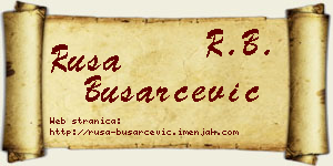 Rusa Busarčević vizit kartica